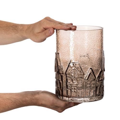 Porte-bougies chauffe-plat en verre pour décoration de table 23 cm | Floristik24.be