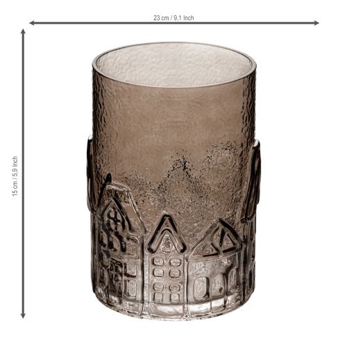 Porte-bougies chauffe-plat en verre pour décoration de table 23 cm | Floristik24.be
