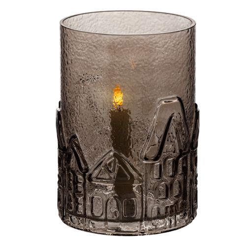 Porte-bougies chauffe-plat en verre pour décoration de table 23 cm | Floristik24.be