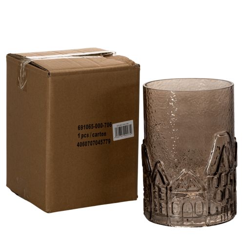 Porte-bougies chauffe-plat en verre pour décoration de table 23 cm | Floristik24.be