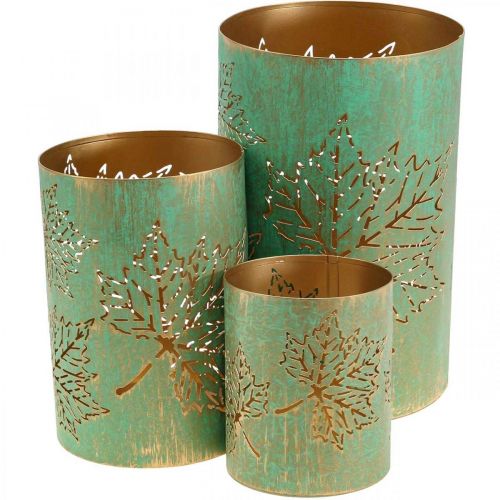 Floristik24 Photophore lanterne automne métal Ø8/10/13cm lot de 3 pièces