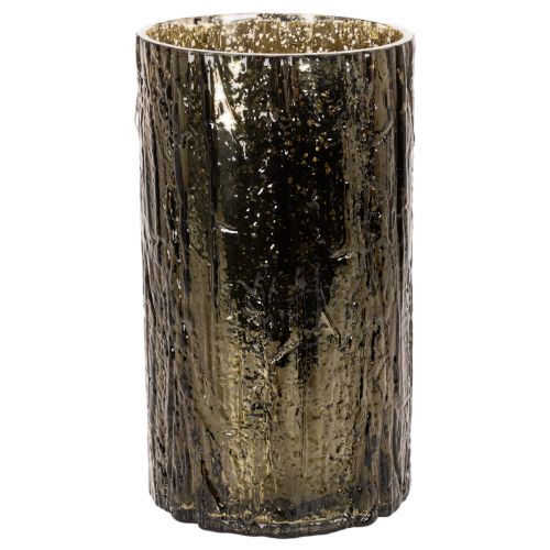 Porte-bougie chauffe-plat en verre orné de reliefs de tête de cerf et d'arbre, décoration hivernale, 26 cm | Floristik24.be