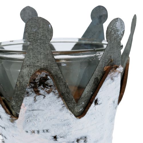 Floristik24 Couronne de lanterne avec bouleau Ø11cm H11,5cm 1p