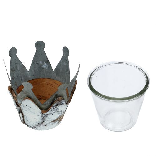 Floristik24 Couronne de lanterne avec bouleau Ø11cm H11,5cm 1p