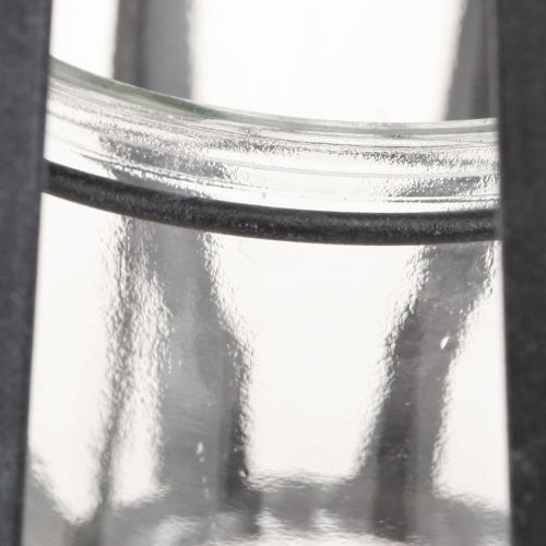 Article Lanterne lanterne en métal avec verre anthracite Ø23cm H27cm