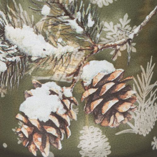 Porte-bougie chauffe-plat en verre avec branche de sapin d'hiver, 8 cm, lot de 2 | Floristik24.be