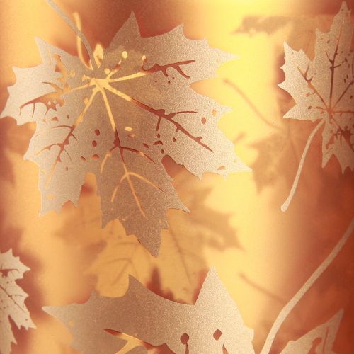 Article Lanterne en feuilles de verre marron champagne Ø7,5cm 6 pcs