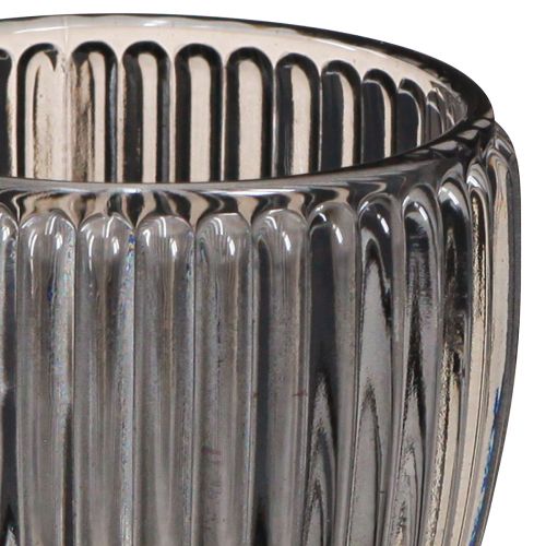 Article Lanterne en verre gris automne hiver Ø7cm H7cm 6 pcs