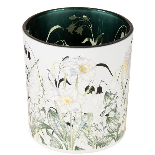 Lanterne décorative en verre à motif de feuilles, 8 cm, lot de 4, pour une touche d&#39;élégance dans votre intérieur.