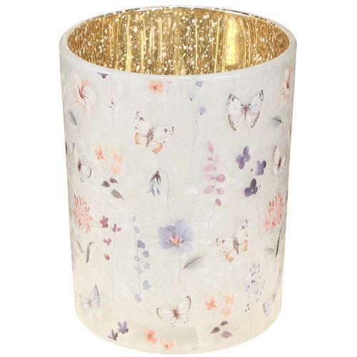 Floristik24 Porte-bougie chauffe-plat en verre à motif papillon pour des moments de détente, 12,5 cm, lot de 2