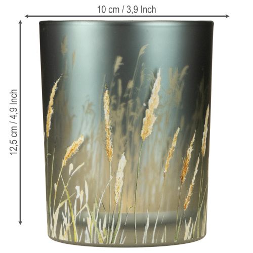 Article Lanterne décorative élégante à motif d&#39;herbe pour une touche chaleureuse dans votre intérieur, 12,5 cm, lot de 2.