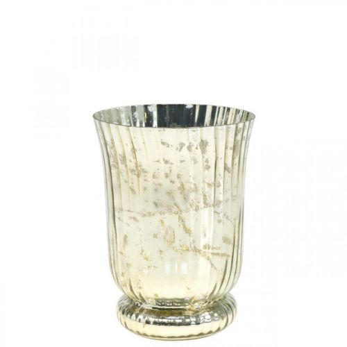 Article Lanterne en verre porte-bougie chauffe-plat en verre Ø11cm H14.5cm