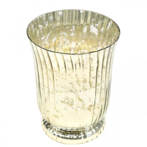 Article Lanterne en verre porte-bougie chauffe-plat en verre Ø11cm H14.5cm