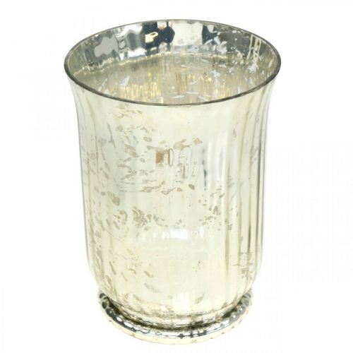 Article Lanterne en verre photophore verre Ø14.5cm H20cm