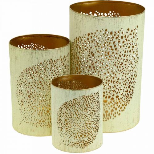 Floristik24 Décoration métal lanterne automne H20,5/15,5/10,5cm lot de 3