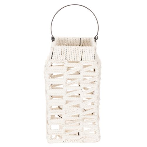 Lanterne suspendue, décoration estivale, macramé H35,5 cm L19 cm | Floristik24.be