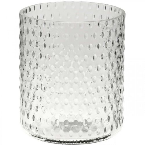 Floristik24 Lanterne en verre, vase à fleurs, vase rond en verre Ø11,5cm H13,5cm