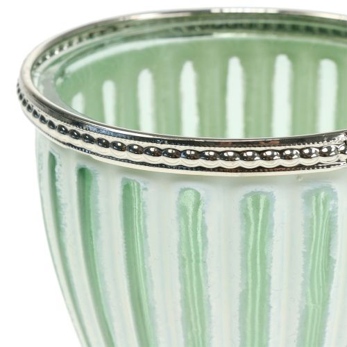 Article Photophore antique vert Ø 10 cm H. 10 cm