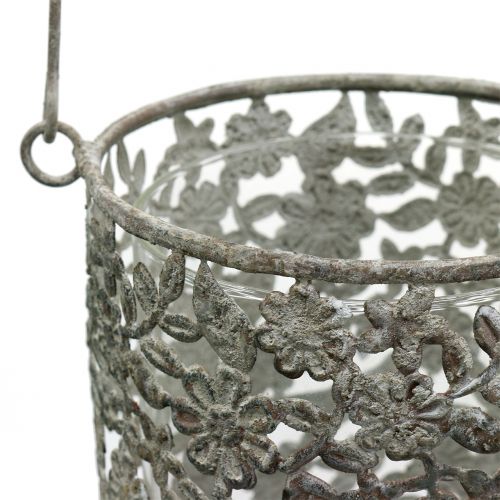 Floristik24 Fil à suspendre métal antique Ø10cm H21cm 2pcs