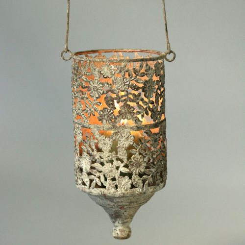 Floristik24 Fil à suspendre métal antique Ø10cm H21cm 2pcs