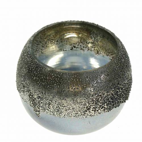 Article Lanterne en verre argenté Ø8,5cm H6,5cm 4pcs