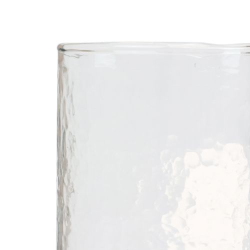 Floristik24 Lanterne en verre avec pied, photophore rond en verre Ø8cm H20cm