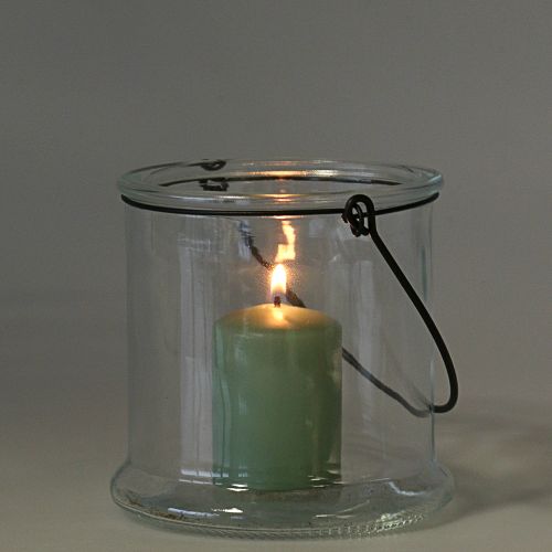 Article Lanterne en verre à suspendre Ø12cm H12,5cm 2pcs