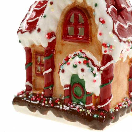 Floristik24 Lanterne Knusperhaus Bisquit, blanc H16cm