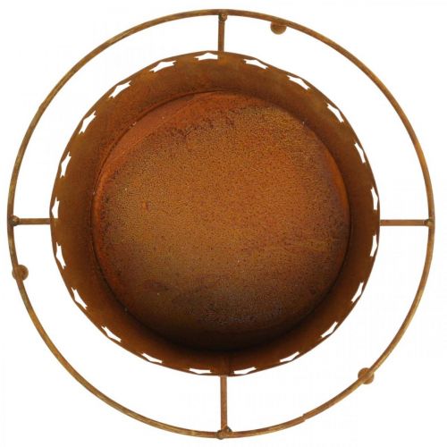 Article Lanterne avec étoiles, Avent, porte-couronne en métal, décoration de Noël patine Ø25cm