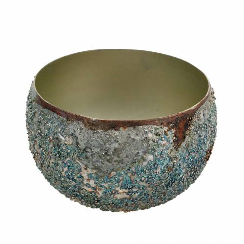 Floristik24 Lanterne en métal coloré Ø10cm H6,5cm