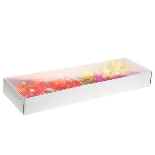 Floristik24 Moulin à vent mini couleurs assorties à pois Ø8cm 12pcs