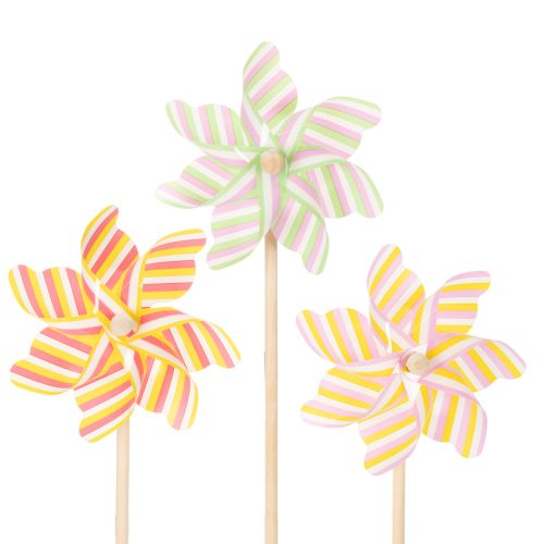 Piquet de jardin en forme de moulin à vent, décoration attrayante pour terrasse, jardin et balcon, 47 cm, lot de 3