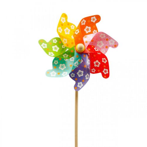 Floristik24 Piquet de jardin moulin à vent décoration de jardin coloré Ø31cm H75cm
