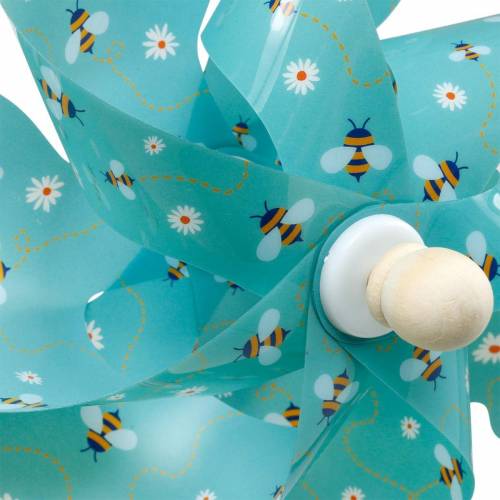 Floristik24 Pinwheel abeilles turquoise Ø31cm carillon éolien moulin à vent décoration de jardin