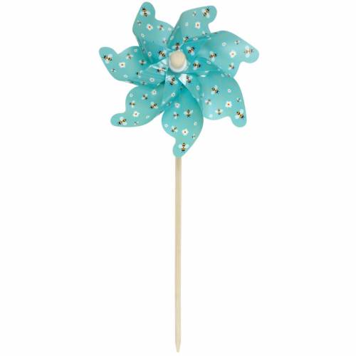 Floristik24 Pinwheel abeilles turquoise Ø31cm carillon éolien moulin à vent décoration de jardin