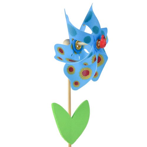 Floristik24 Moulin à vent coccinelle sur fleur Ø8,5cm H28cm 6pcs
