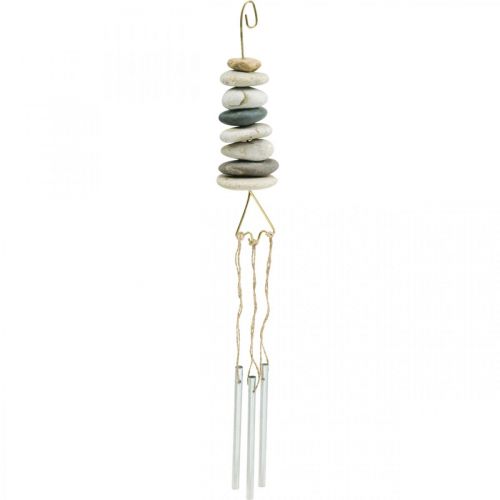 Article Wind Chime Hanger Carillon Maritime avec Pierres H50cm