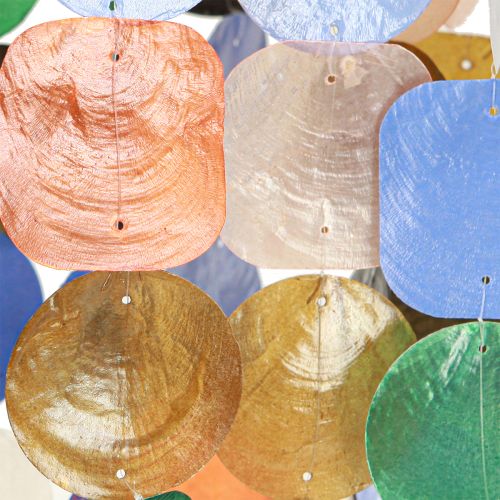 Article Carillon éolien coquillages Capiz Décoration maritime à suspendre Ø14,5cm 55cm