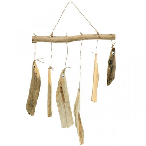 Décoration poisson maritime, carillons éoliens en bois  flotté, décoration bois L50cm W30cm-836719