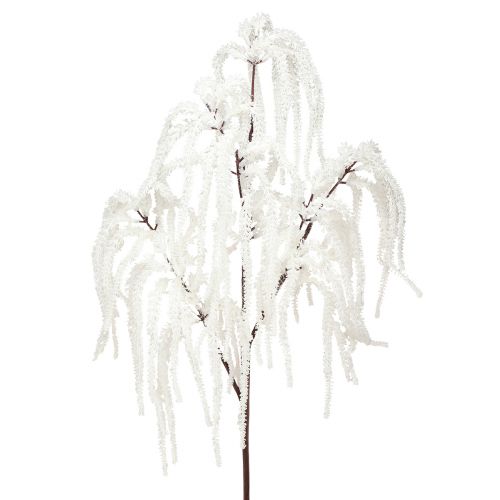 Floristik24 Branche décorative saule pleureur décoration hivernale paillettes blanches 82cm 2pcs