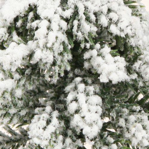 Floristik24 Décoration d'hiver Sapin de Noël en vert blanc Ø7cm H14cm 4pcs