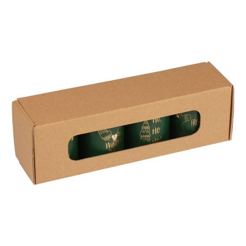 Article Bougies de Noël bougies Noël vert Ø5cm H6cm 4pcs