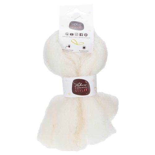 Article Cordon de laine, ruban de laine blanche, 2 m, laine décorative pour loisirs créatifs et emballages