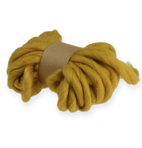 Floristik24 Ruban laine 50g 9m jaune