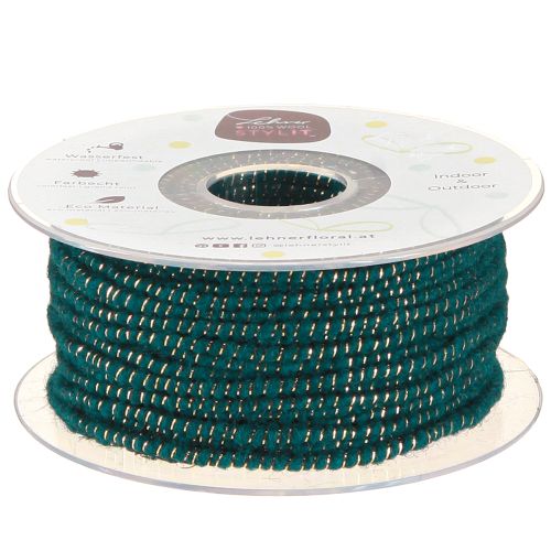 Article Fil de laine avec cordon en feutre cordon de laine turquoise doré Ø5mm 33m