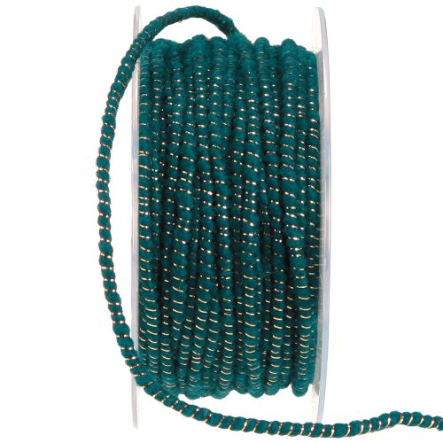 Article Fil de laine avec cordon en feutre cordon de laine turquoise doré Ø5mm 33m