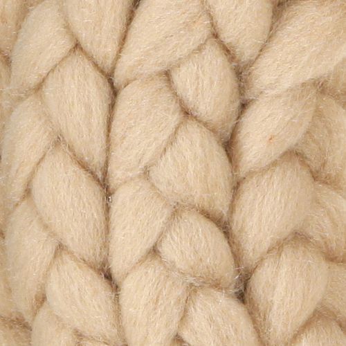 Article Couronne décorative en feutre de laine à suspendre marron clair Ø25cm L4cm