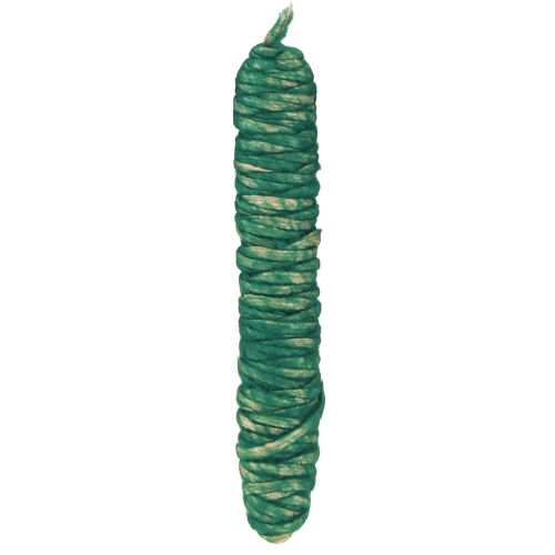 Floristik24 Cordon de laine vert vintage fil mèche laine naturelle jute 30m