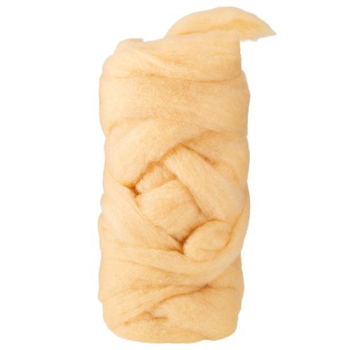 Ruban de laine, crème orangé, 10 m de laine pour couronnes et compositions florales