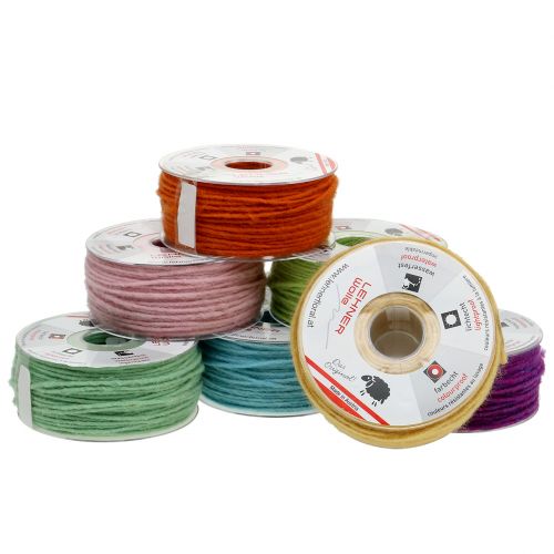 Floristik24 Cordon de laine coloré 3mm 100m